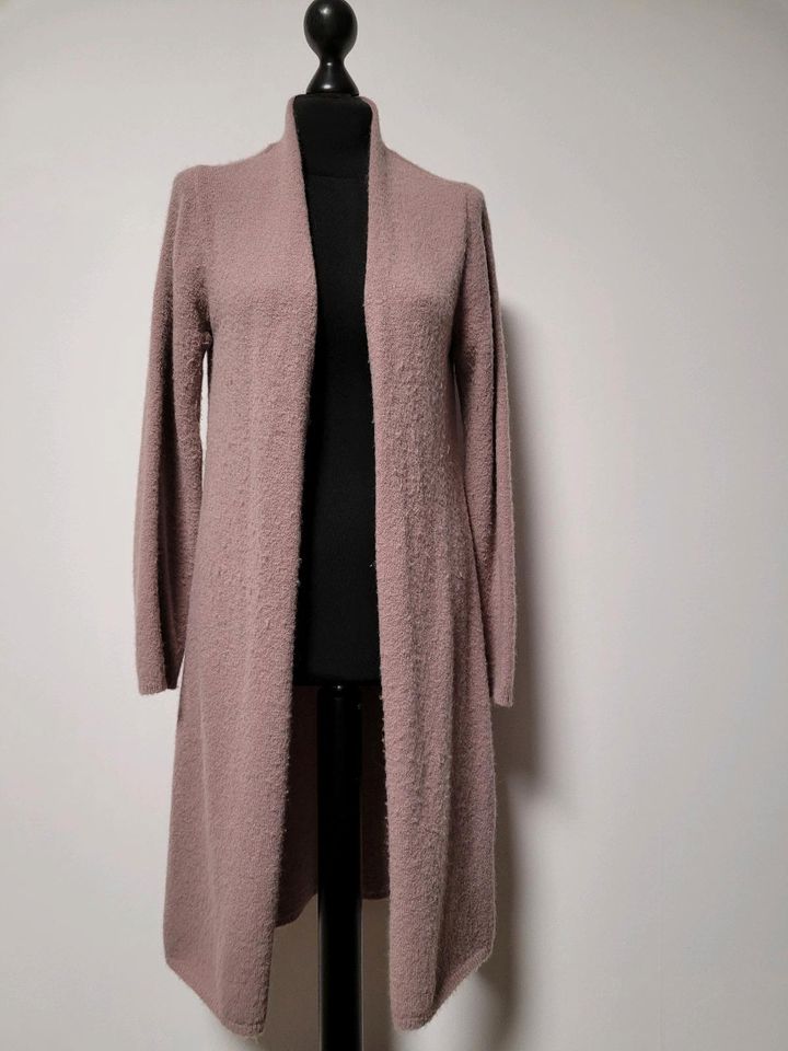 Hallhuber Long Cardigan Strickjacke Alpaka /Merino Mauve S in Weinheim