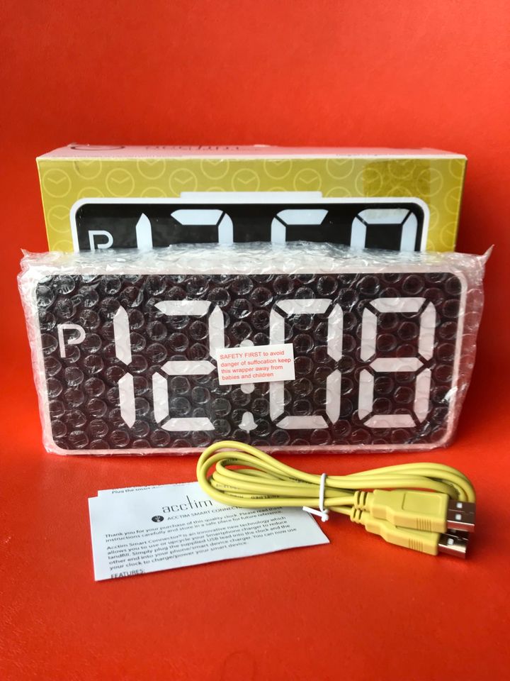 ACCTIM Talos LED Alarm Clock Wecker Uhr Design Weiß USB - NEU/OVP in Leverkusen