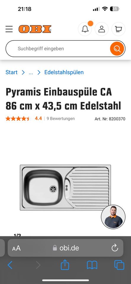 Edelstahlspüle neu und original verpackt in Iserlohn