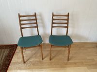 2 Stühle Esszimmer, grün Holz 70ziger Jahre Hessen - Borken Vorschau