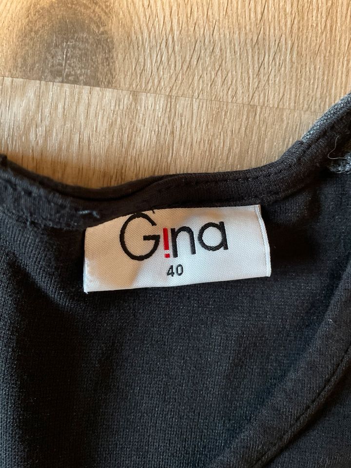 Damen Kleid von Gina Größe 40 Stretch schwarz grau Neu in Großenkneten