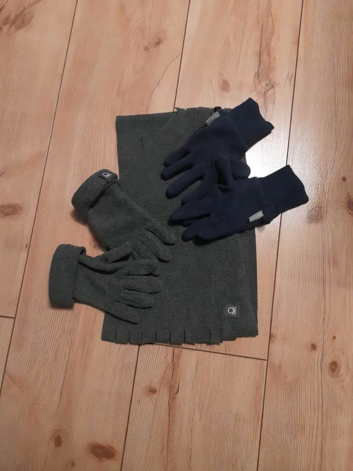 Schal, Handschuhe, Benetton, Sternthaler, 6-8 Jahre in Kallmünz