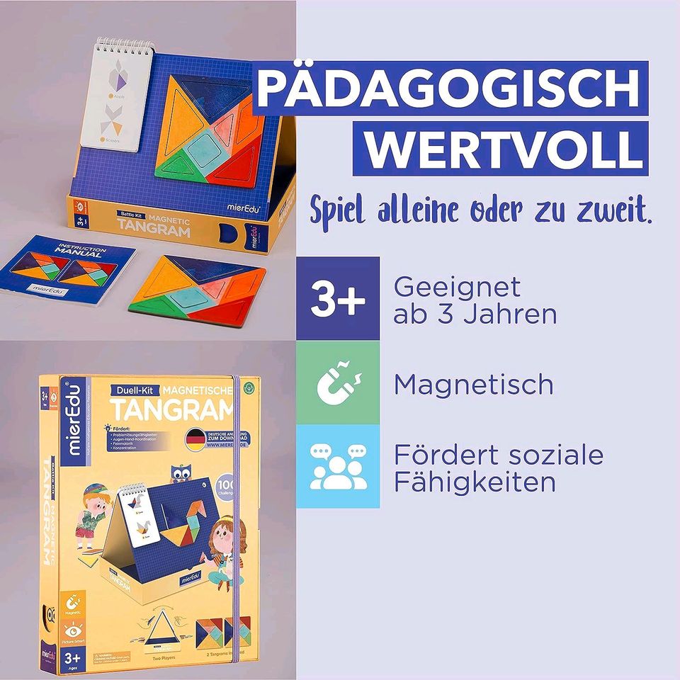 mierEdu – Magnetisches Tangram Kinder – Duell Version in Saterland