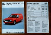 Prospekt + Preisliste Ford Escort MK3  Express Diesel 1984 Niedersachsen - Hildesheim Vorschau