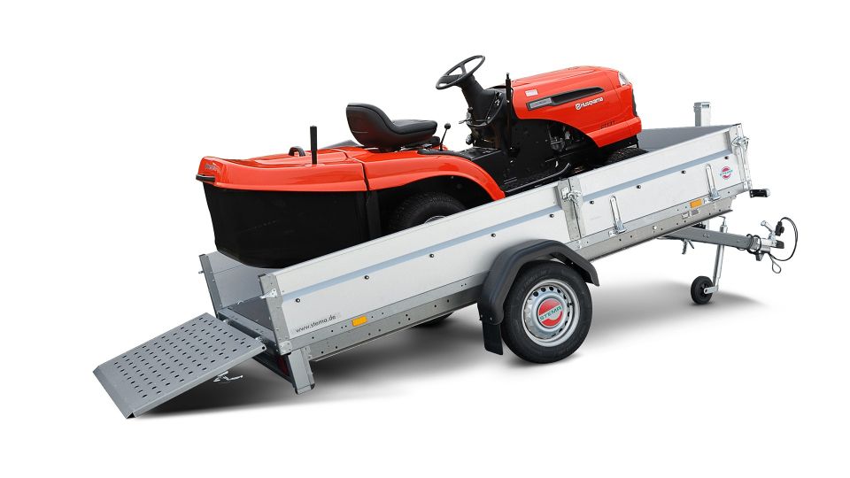 REX Anhänger Heckrampe Quad Rasentraktor Mäher Transport Trailer in Aken