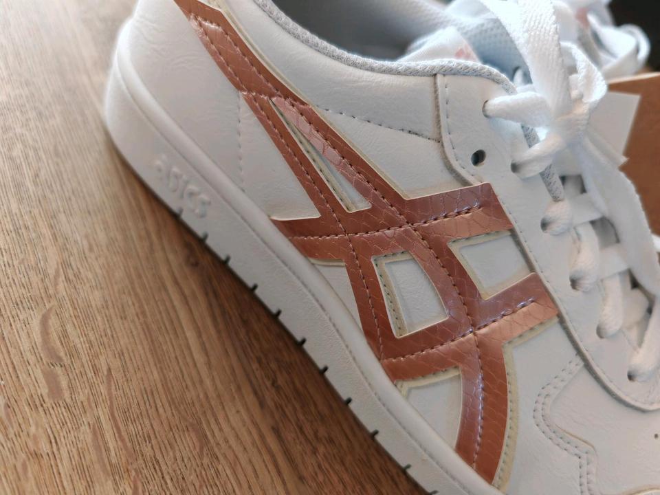 neu Asics Japans Damen weiß rosa gold Sneaker Größe 39 in Zirndorf