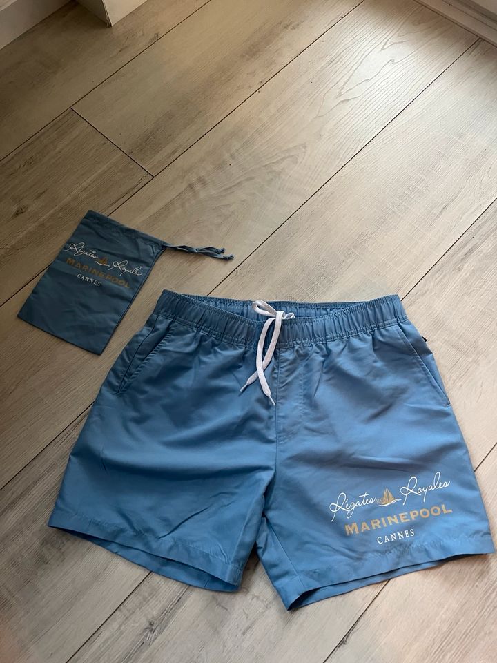 Marinepool Luxus Badeshorts Schwimmshorts neu M hellblau in Lübeck