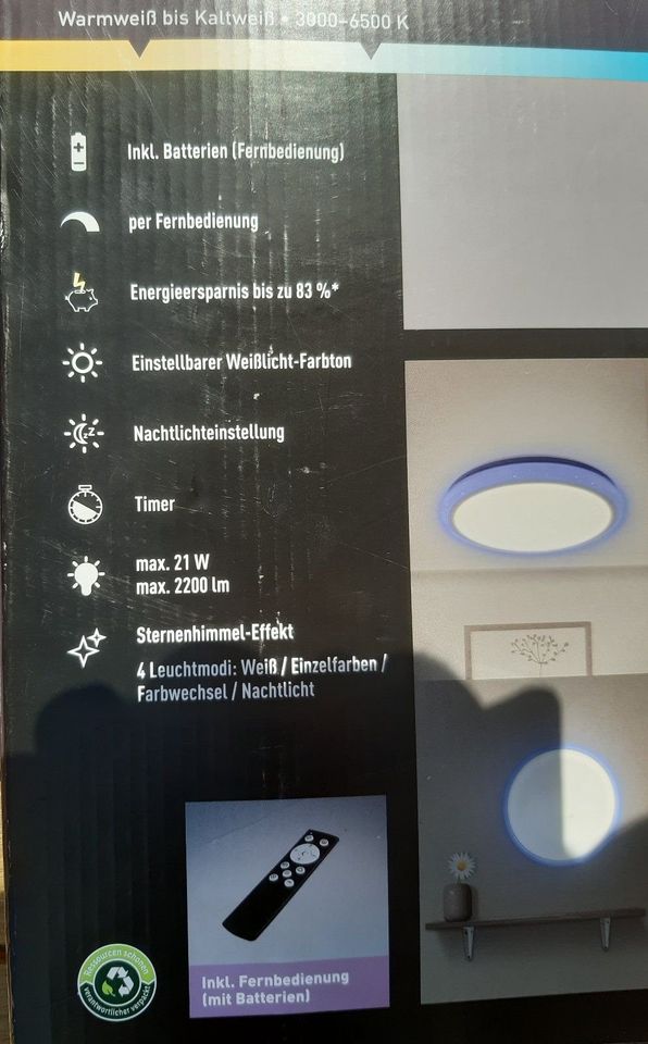 Livarno Home LED Deckenleuchte dimmbar Farbwechsel mit FB in Sachsen - Bad  Gottleuba-Berggießhübel | eBay Kleinanzeigen ist jetzt Kleinanzeigen