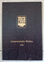 DDR Urkundenmappe FDGB Gewerkschaft-Wahlen 1959 Brandenburg - Falkensee Vorschau