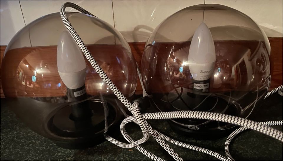 Glas Kugel Nachttischlampen Tischlampen Handarbeit smart Birnen in Herford