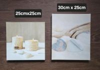 2 Bilder, Leinwand, beige, Kerzen, wie Ikea NEU Baden-Württemberg - Gaggenau Vorschau