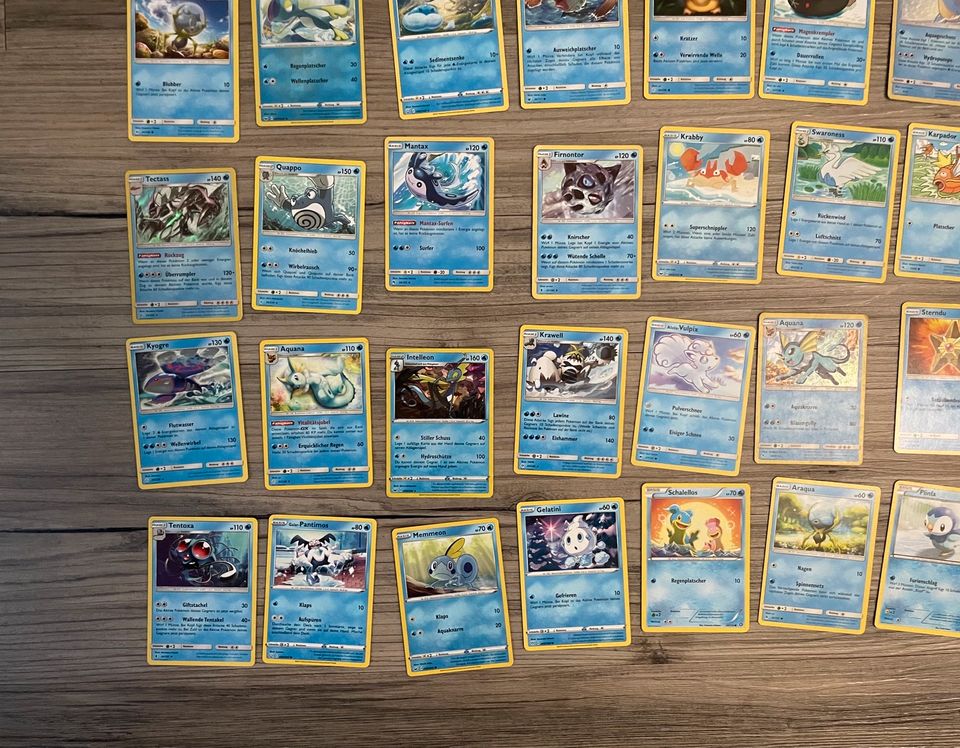 76 Pokemon Karten Typ Wasser in Klein Trebbow