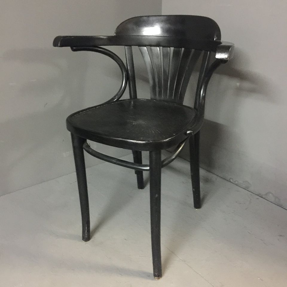 vintage bistrot stuhl schwarz bugholz armlehne 3 stück in Rüsselsheim