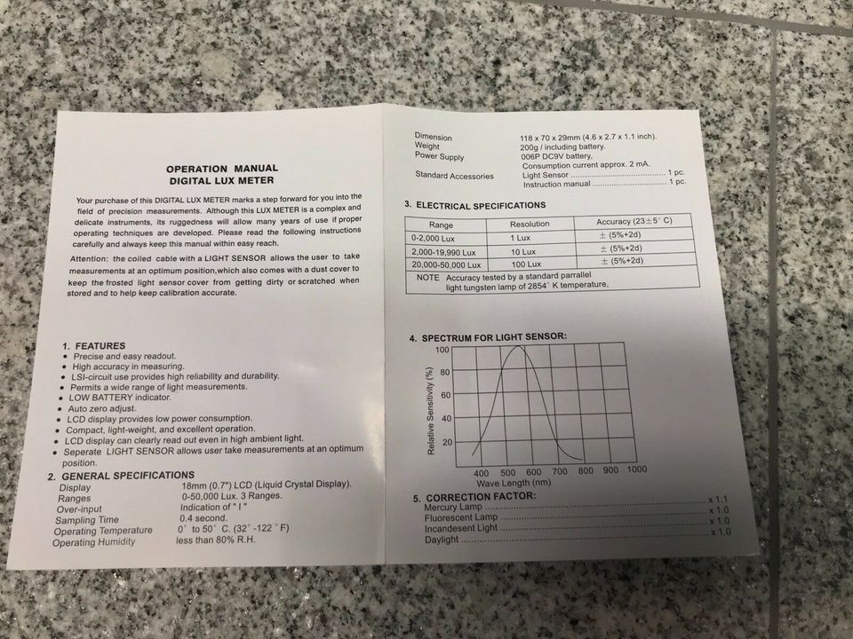 Lux Meter zur Messung der Umgebungshelligkeit - NEU in OVP in Geislingen an der Steige