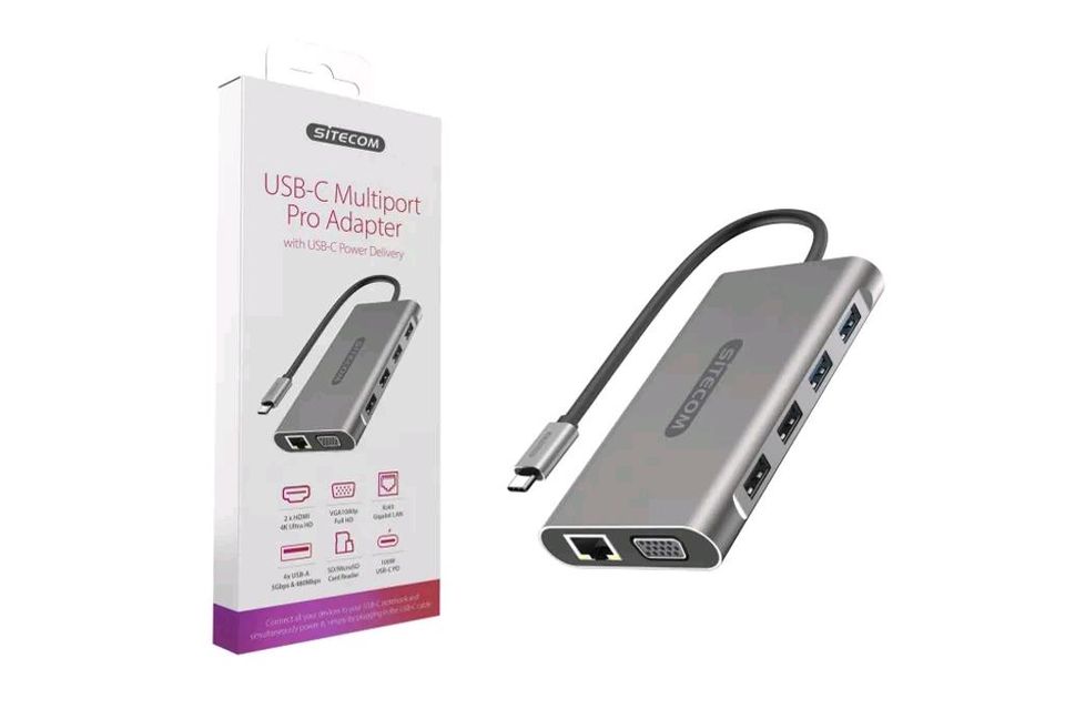 SITECOM USB-C Multiport Pro Adapter with USB-C Power Delivery 100 in Berlin