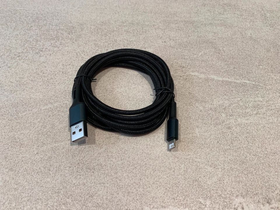 Kabel USB A auf Lightning (I Phone), 2m mit Nylonmantel in Pfeffenhausen