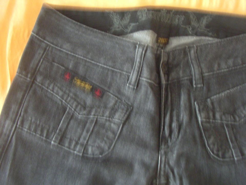 Hüft Jeans dunkelgrau Herrlicher Gr 28 / 32 Lucky 5021 in Bad Münstereifel