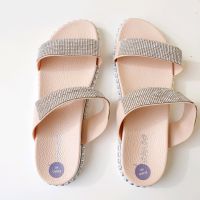 Sandalen Slipper Sandaletten flache Glitzer Schuhe Damen Gr 40 Brandenburg - Senftenberg Vorschau