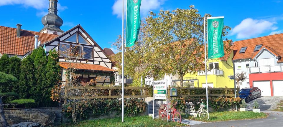 GROASMÜCKLE: Top frequentierter Biergarten am Radweg im lieblichen Taubertal mit Privatwohnung in Tauberbischofsheim
