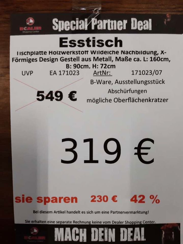 Esstisch  / Holztisch / Tisch statt 549€ in Zeitz