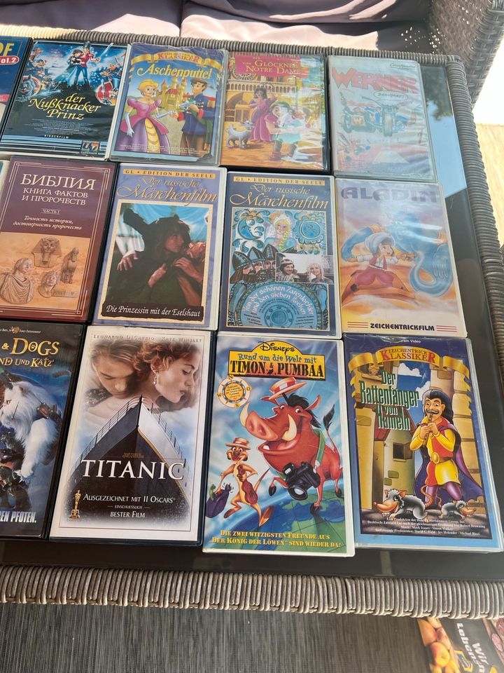 Diverse VHS Kinderfilme Disney Filme, Märchen Mr.Bean Titanic in Wittislingen