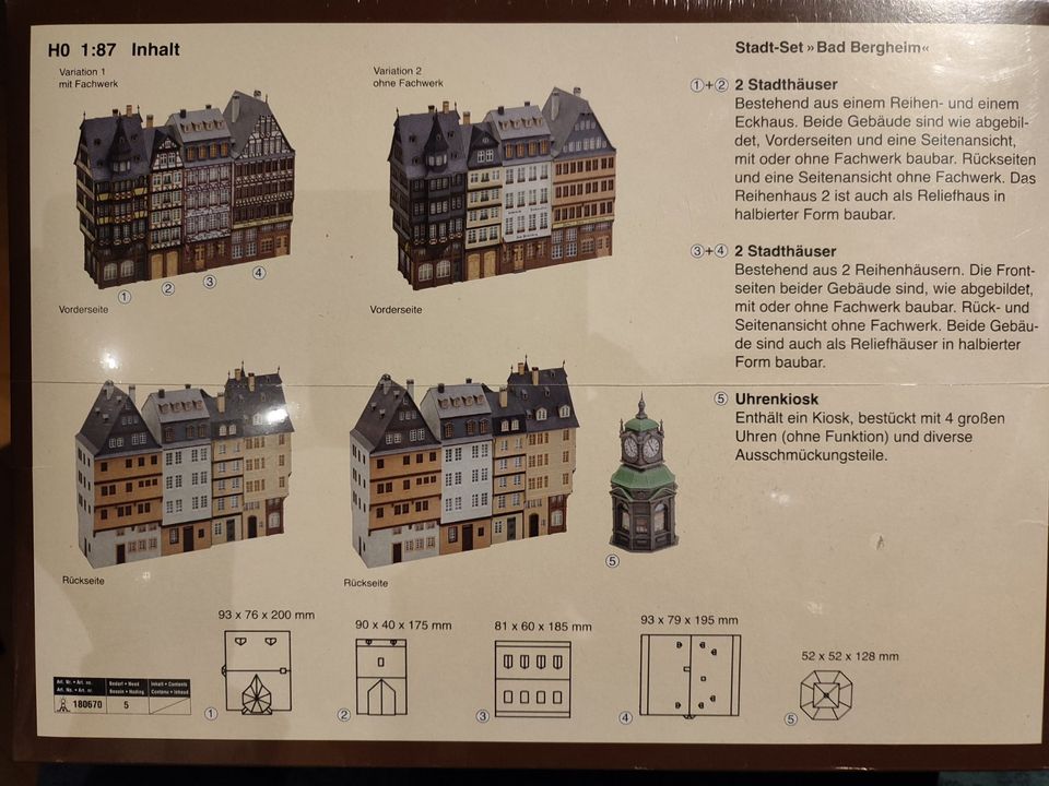 Stadt-Set Bad Bergheim, Vollmer H0 3770, H0 3694, N7736, Neu OVP in Heidelberg