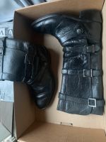 Bellstaff Stiefel Biker schwarz Leder Gr. 38 Hessen - Bad Wildungen Vorschau