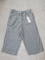 Neue Leinen Hose Culotte von Tom Tailor Gr. 38 in Grau Weiß Schleswig-Holstein - Laboe Vorschau