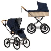 Naturkind Ida - 2in1 Klassik-Kinderwagen-Set - Kornblume - inkl. Babywanne geflochten + Sportsitz - GOTS-zertifizierter Hersteller - NEU Hessen - Fulda Vorschau