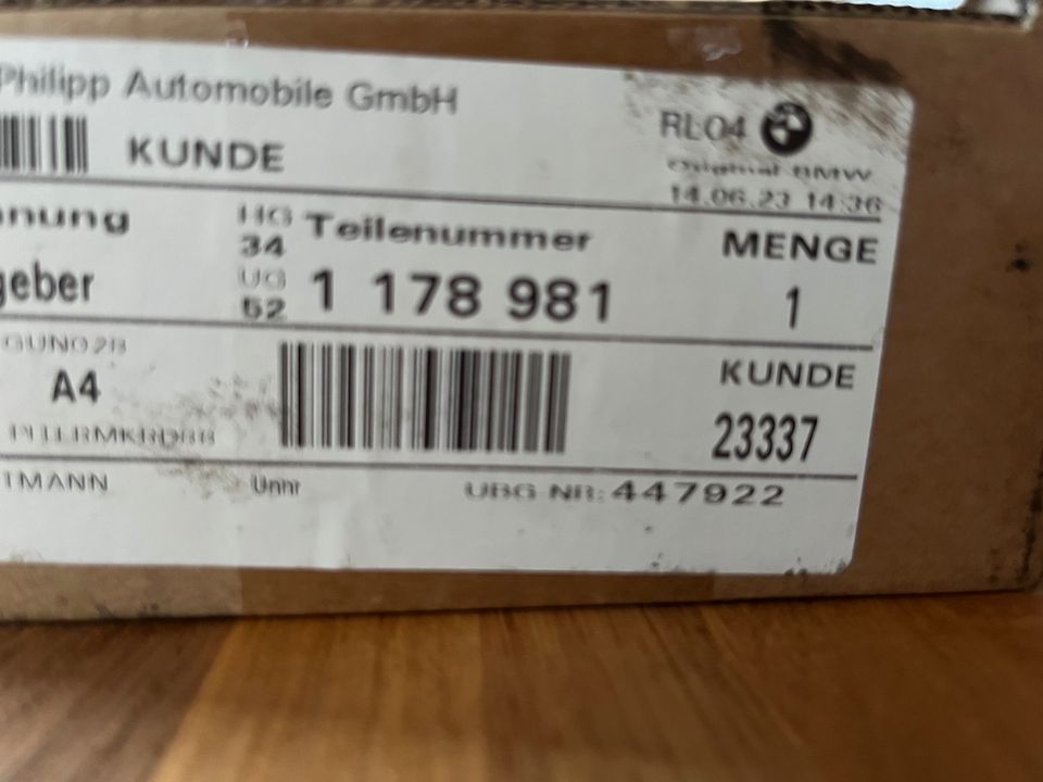 BMW ABS Sensor 34521178981 neu für BMW e30, e24 oder Z1 in Duisburg