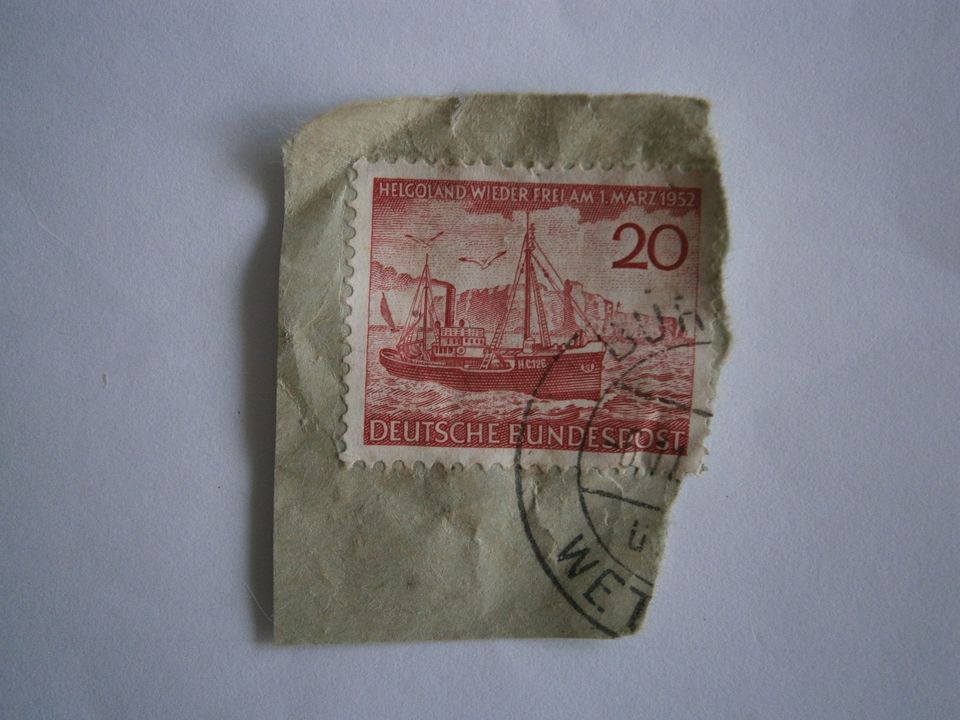 Briefmarke: HELGOLAND WIEDER FREI AM 1. MÄRZ 1952 in Berlin