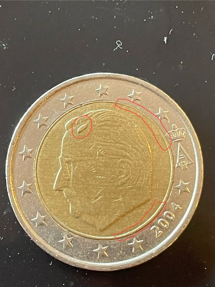 2 Euro Münze Fehlprägung in Aachen