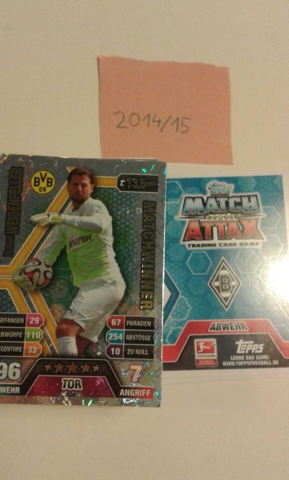 Match Attax Karten 2013 /14, 2014 /15, 2015 /16,  2016/ 2017 in Hamburg