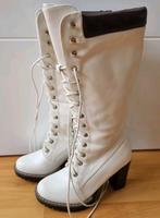 Stiefel, Schnürstiefel, Biker Boots, weiß Gr. 38 Kr. München - Unterhaching Vorschau