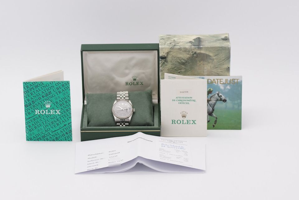 Rolex Datejust 36 16234 Full Set LC 100 1991 Grau Ghost Service in Frankfurt am Main