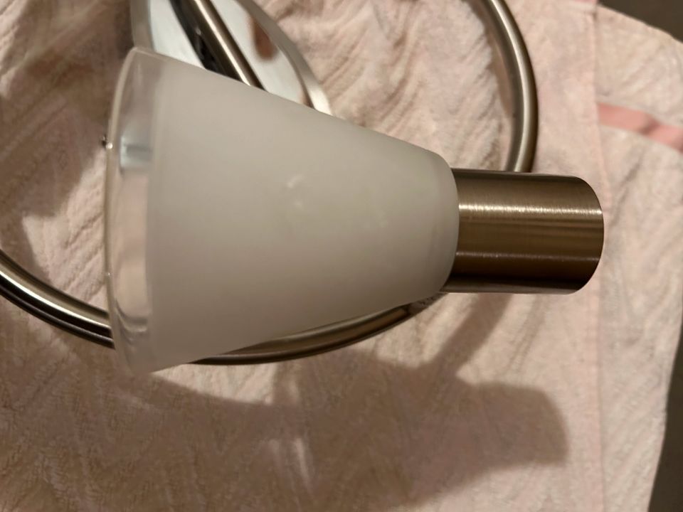 Lampe Edelstahl mit Milchglas in Viersen