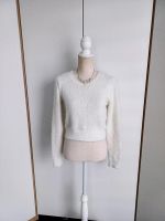 H&M creme weiß cropped Fussel Pullover Rundhalsausschnitt 38 Sachsen-Anhalt - Lutherstadt Wittenberg Vorschau