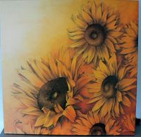 Bild Gemälde Sonnenblumen Alicia Sloan Sunspot 90 cm x 90 cm Rheinland-Pfalz - Sinzig Vorschau