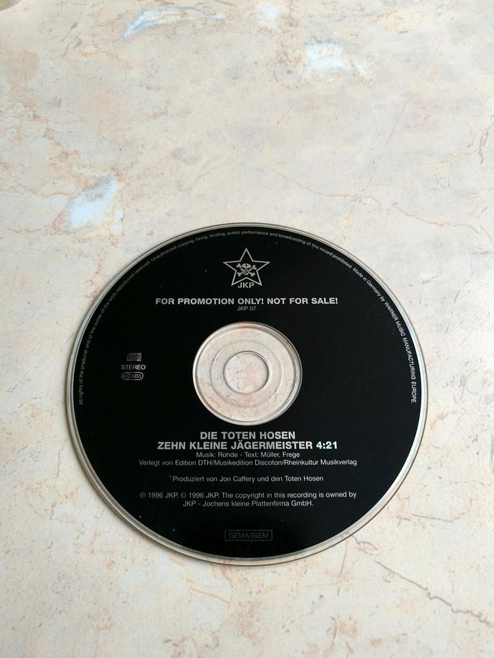 Die Toten Hosen - Promo CD 1996 - Zehn kleine Jägermeister in Leichlingen