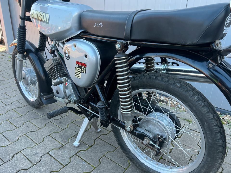 Simson S51 Enduro 1984 4-Gang Moped Mofa Roller A216 in Osterweddingen