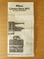 NIKON Camera Back MF3 - Beschreibung Nordrhein-Westfalen - Paderborn Vorschau