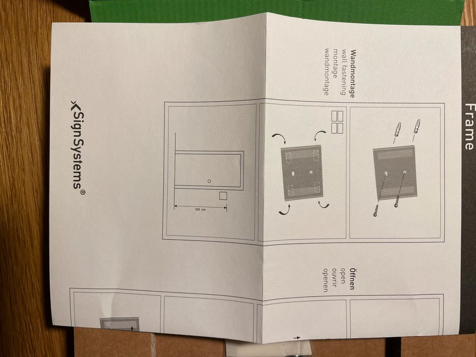 edles Büro- Türschild, Sicherheitsglas + Führungsschienen aus Alu in Hoppegarten