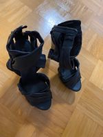 Burberry Prorsum Schwarze Leder Plateau Sandalen München - Hadern Vorschau