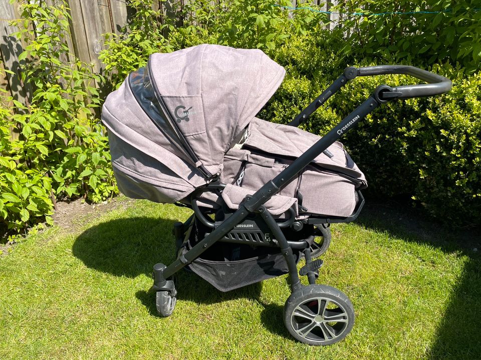 Kinderwagen f4 Gesslein Buggy viel Zubehör Lammfell unisex Sterne in Reinfeld