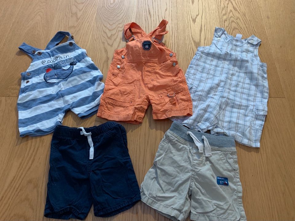 Sommerhosen / Latzhosen, Paket, 5er-Set, Gr. 80 in Bremen