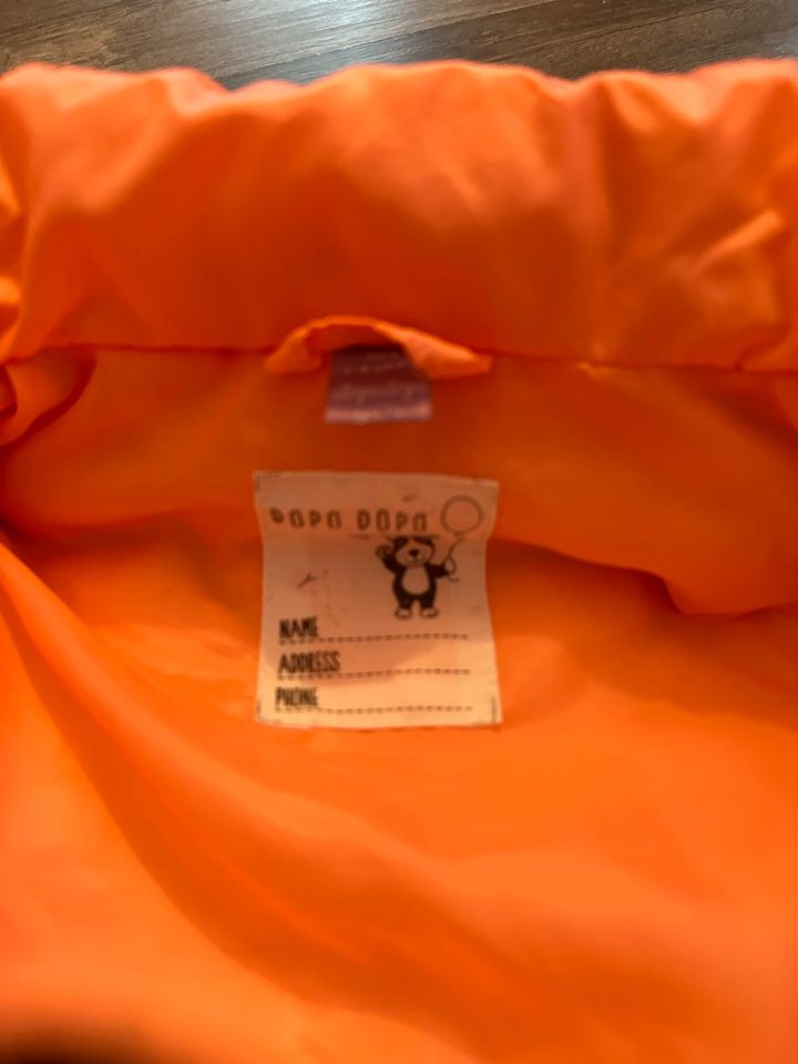 Steppjacke Weste orange 104 Mädchen Übergang ärmellos in Aichach