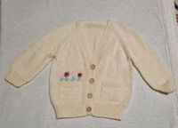 Selbst gestrickte Baby Jacke, creme Wuppertal - Barmen Vorschau