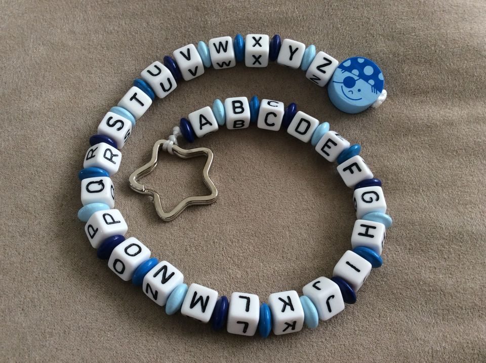 ❤️ ABC Kette Einschulung Geschenk Schulkind Name Lernhilfe in Düren