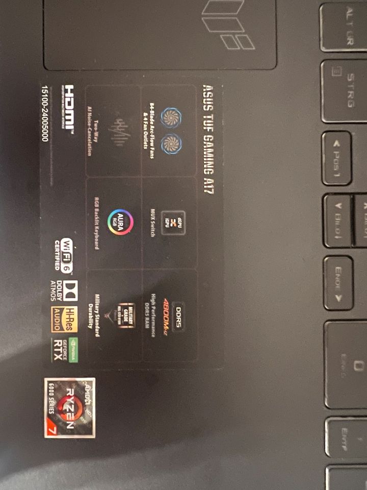 ASUS TUF Gaming A17 Laptop RTX 3070 Ti in Dresden