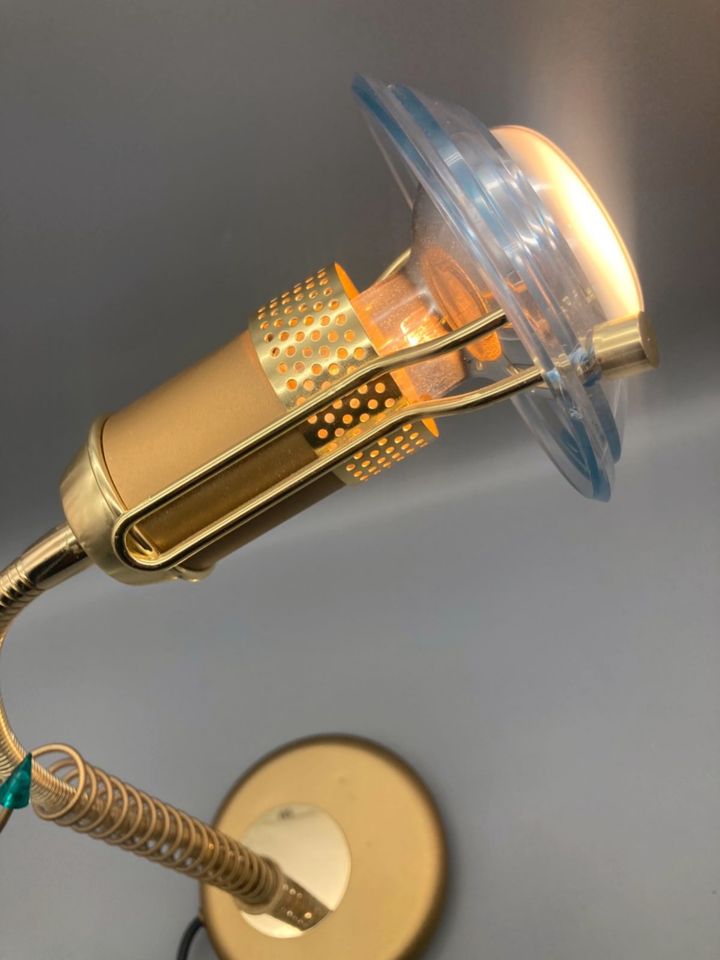 POSTMODERNE TISCHLAMPE SPIRAL FEDERN SPOT MEMPHIS GOLD 90er DESIG in Berlin